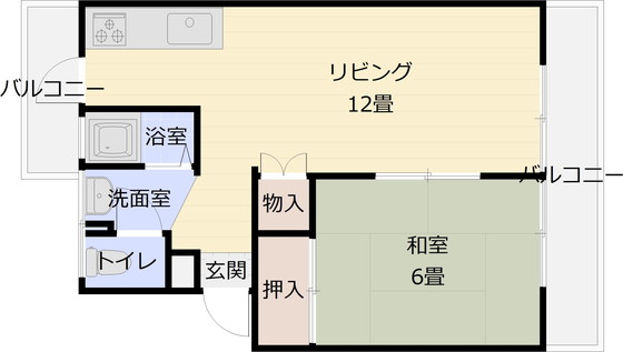 国分旭ヶ丘住宅2号棟 101